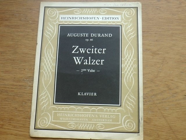 Auguste Durand - Zweiter Walzer op. 86 - Pianomuziek, Muziek en Instrumenten, Bladmuziek, Gebruikt, Klassiek, Ophalen of Verzenden
