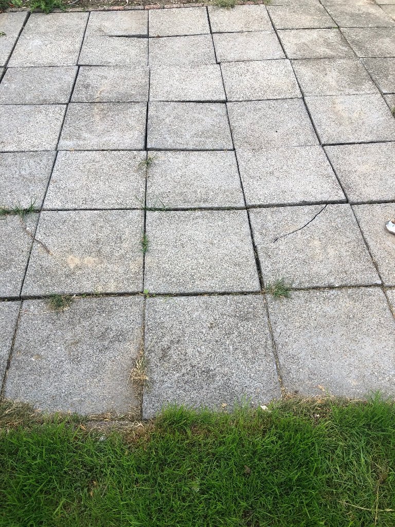 Gratis grinttegels 40x40, Ophalen, Gebruikt, Beton, Terrastegels