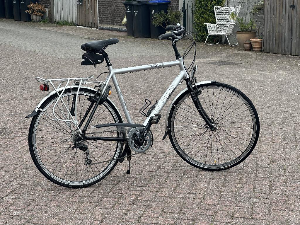 Jan Janssen heren fiets, maat 58, Fietsen en Brommers, Velgrem, Versnellingen, Zo goed als nieuw, 57 tot 61 cm