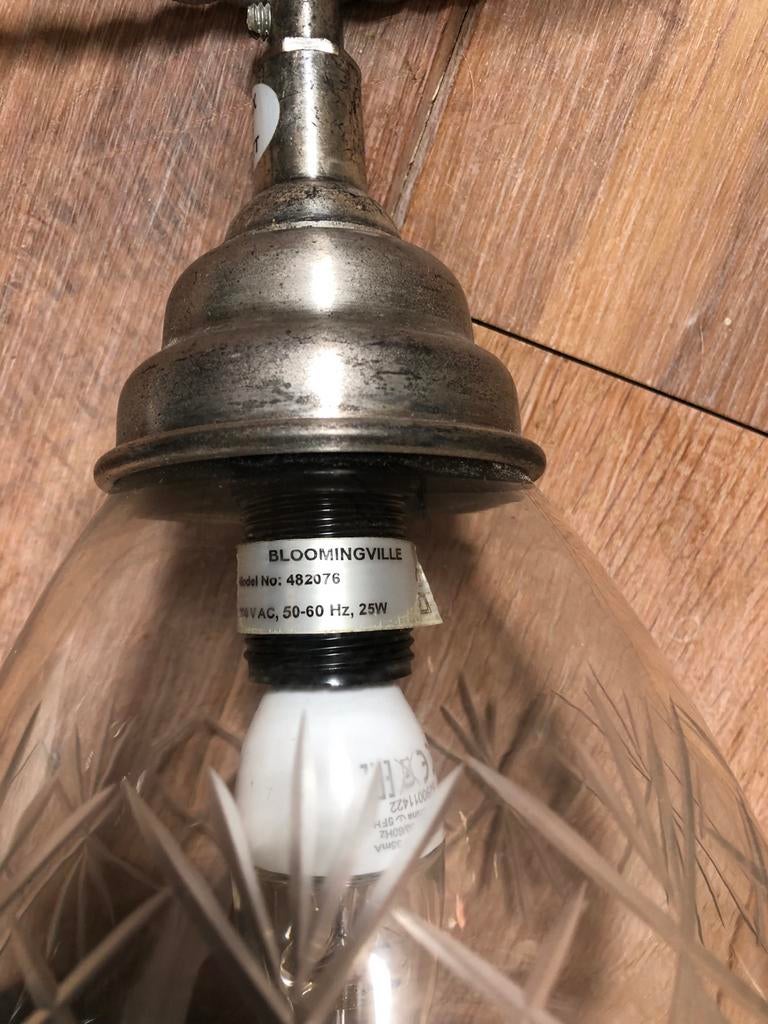 Bloomingville Hanglamp met Glazen Kap - Model 482076, Ophalen of Verzenden, Gebruikt, Glas