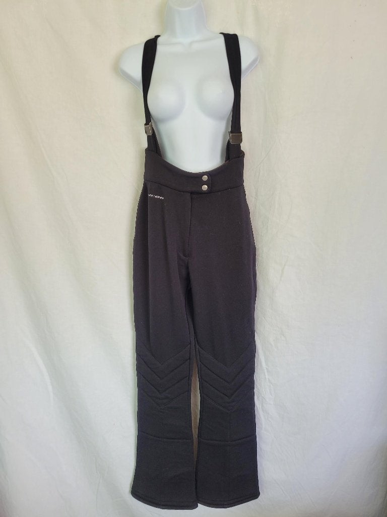Stoere zwarte wintersport/skibroek mt S/M merk Falcon Sports, Broek, ., Ophalen of Verzenden, Zo goed als nieuw