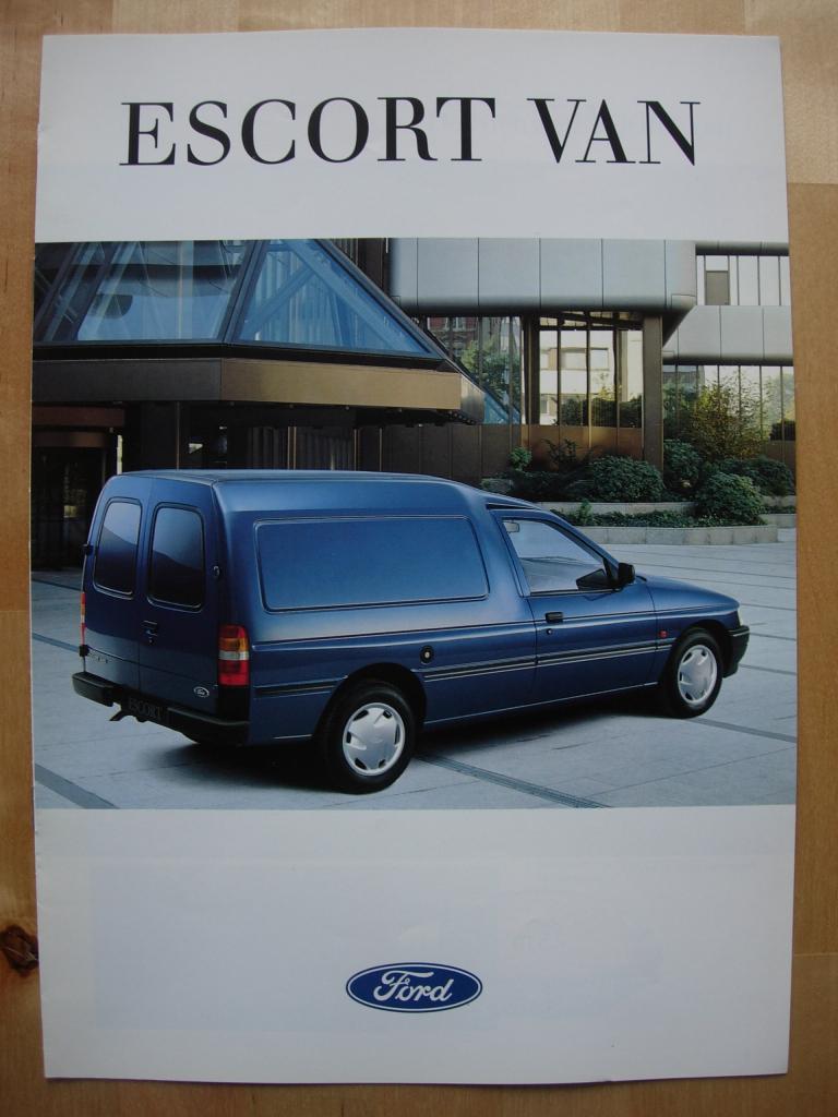 Ford Escort Van Brochure 1994 - Bestelwagen, Ford, Ophalen of Verzenden, Zo goed als nieuw, Ford