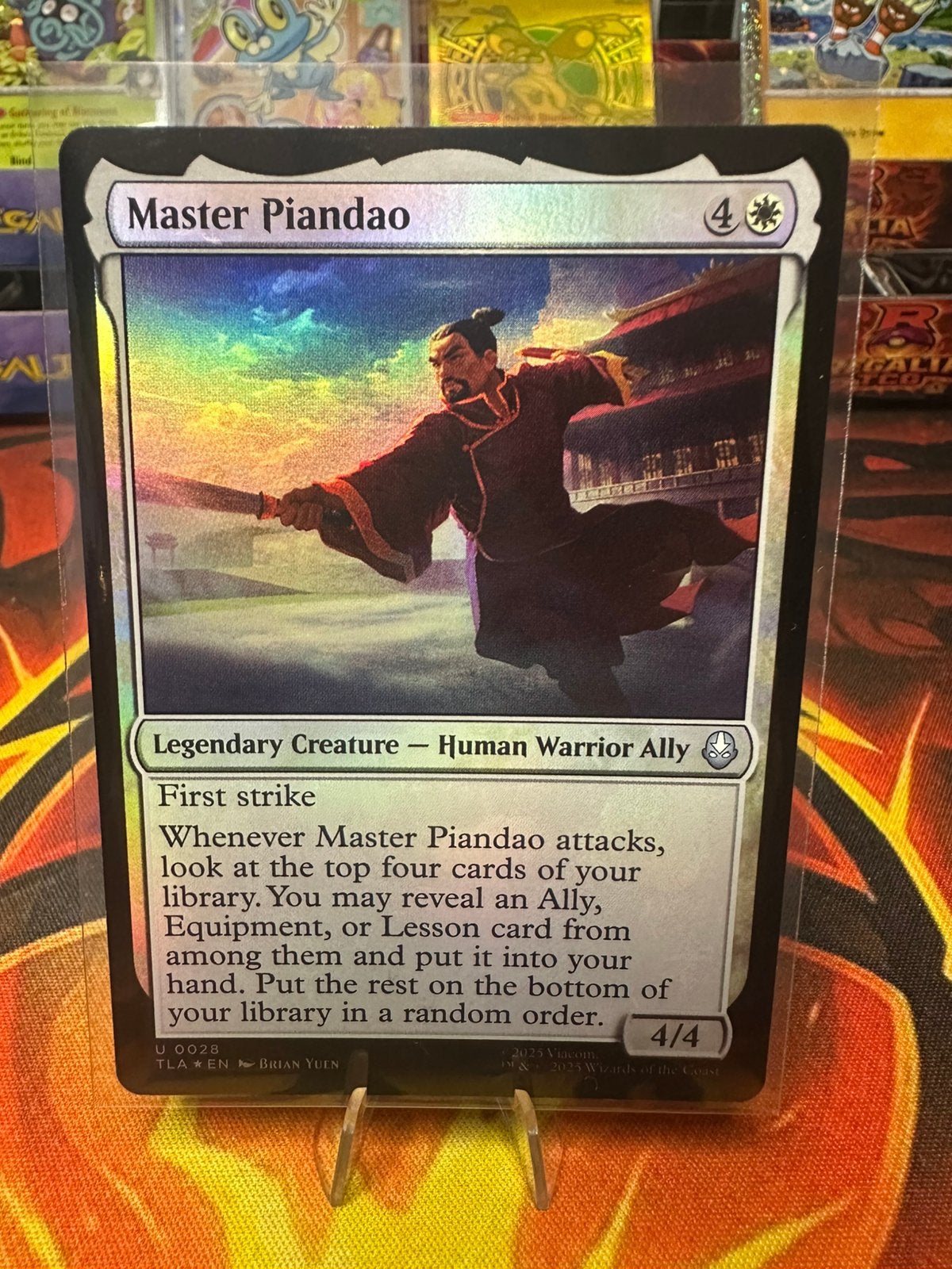 Master Piandao Avatar: The Last Airbender, Ophalen of Verzenden, Zo goed als nieuw, Losse kaart, Foil
