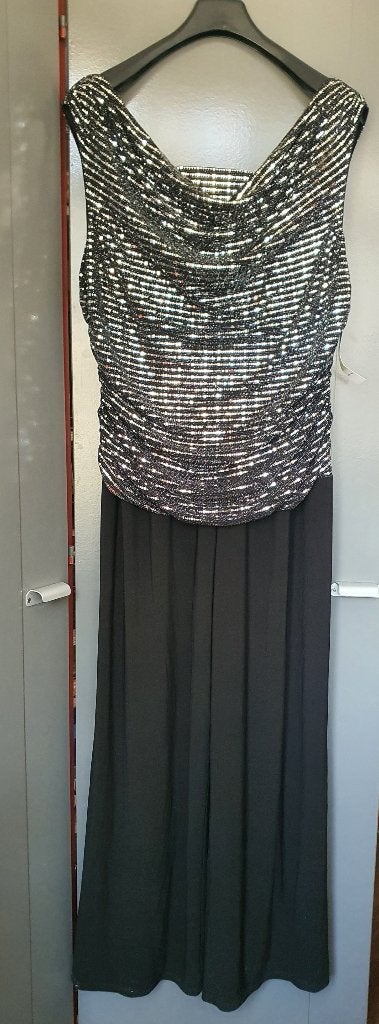 R&M Richards jumpsuit XXXL zwart zilver nieuw, Kleding | Dames, Jumpsuits, Ophalen of Verzenden, Nieuw, Maat 46/48 (XL) of groter