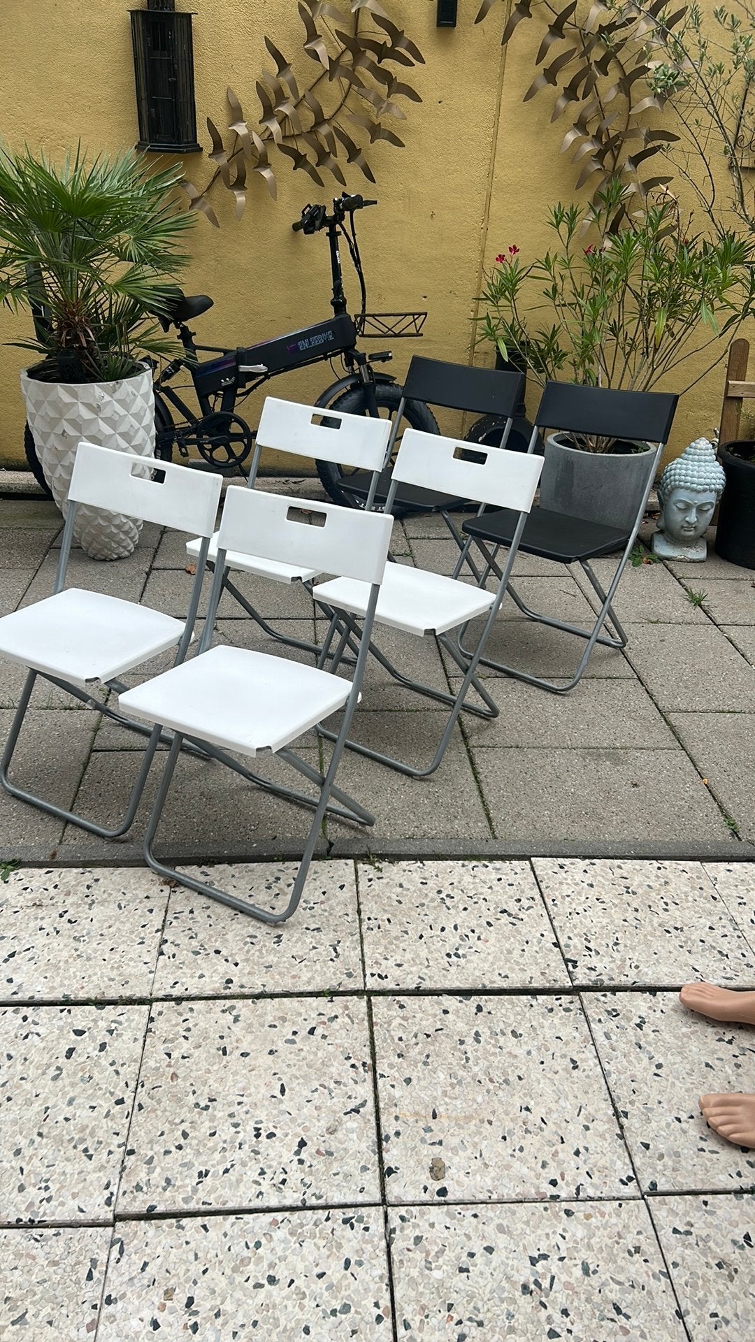 Klapstoeltjes Ikea inklapbaar 6 stuks, Ophalen, Zo goed als nieuw, Wit, Eén