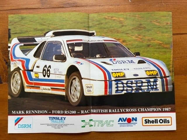 Poster van de Ford RS200, Ophalen of Verzenden, Gebruikt, Auto's