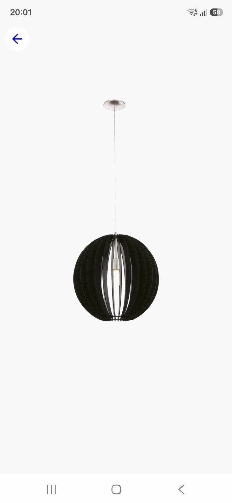 Nieuwe eglo cossano lamp, Ophalen
