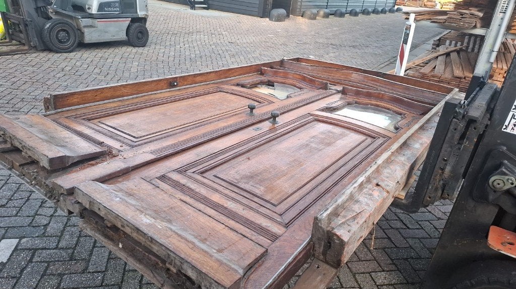 dubbele prachtige oude historische deur – unieke eyecatcher!, Ophalen, Gebruikt, Buitendeur, Glas