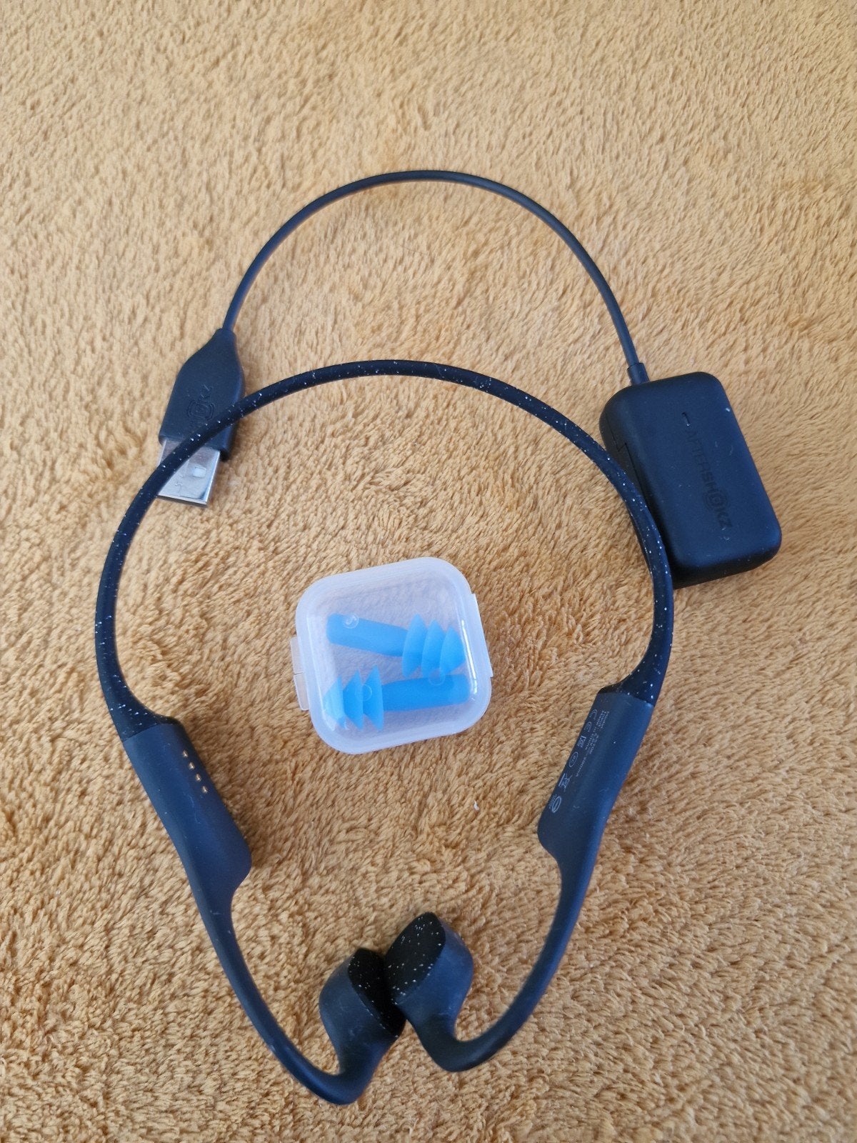 Aftershokz AS700 Bone Conduction zwem koptelefoon, Audio, Tv en Foto, Koptelefoons, Draadloos, Gebruikt, Bone conduction, Ophalen of Verzenden