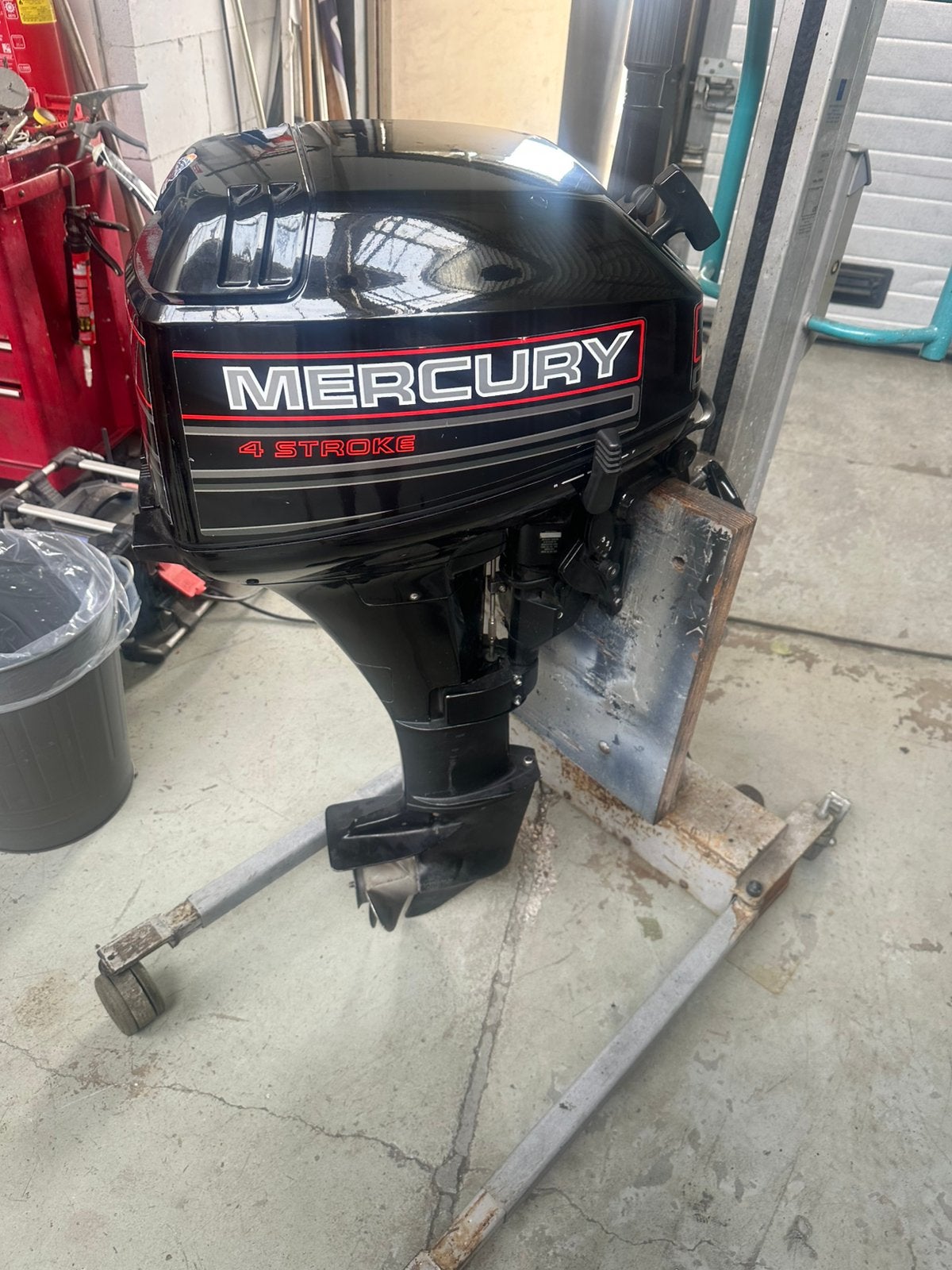 Hele nette mercury 9.9 pk 4 takt, langstaart incl tank., Watersport en Boten, Ophalen, 5 tot 10 pk, Yamaha@gmail.com, Viertaktmotor