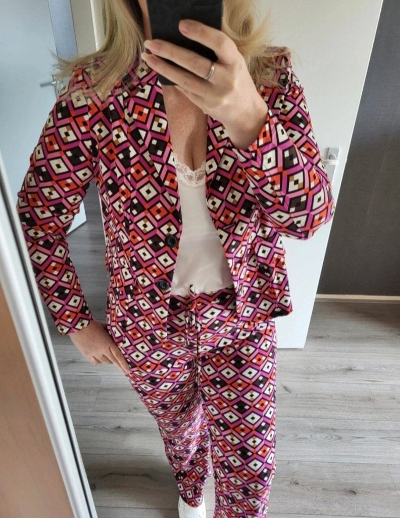 Super leuke set blazer L en straight leg M, Mi Piace, Kostuum of Pak, Maat 42/44 (L), Nieuw