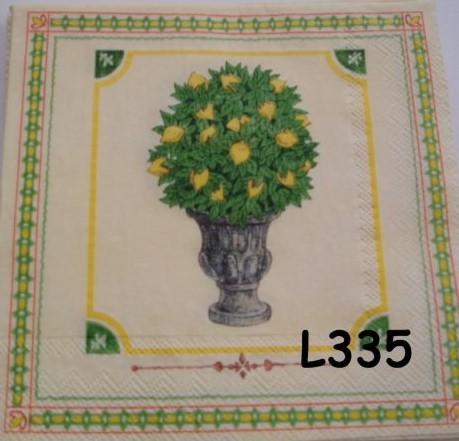 OPRUIMING servetten decoupage * citroenboompje L335 – 13x, Verzenden, Nieuw