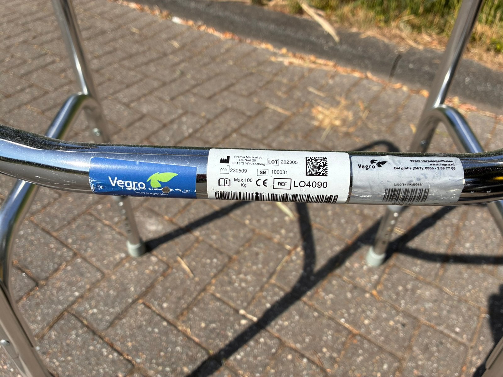 Lichtgewicht inklapbaar aluminium looprek, Ophalen, Lichtgewicht, Zo goed als nieuw