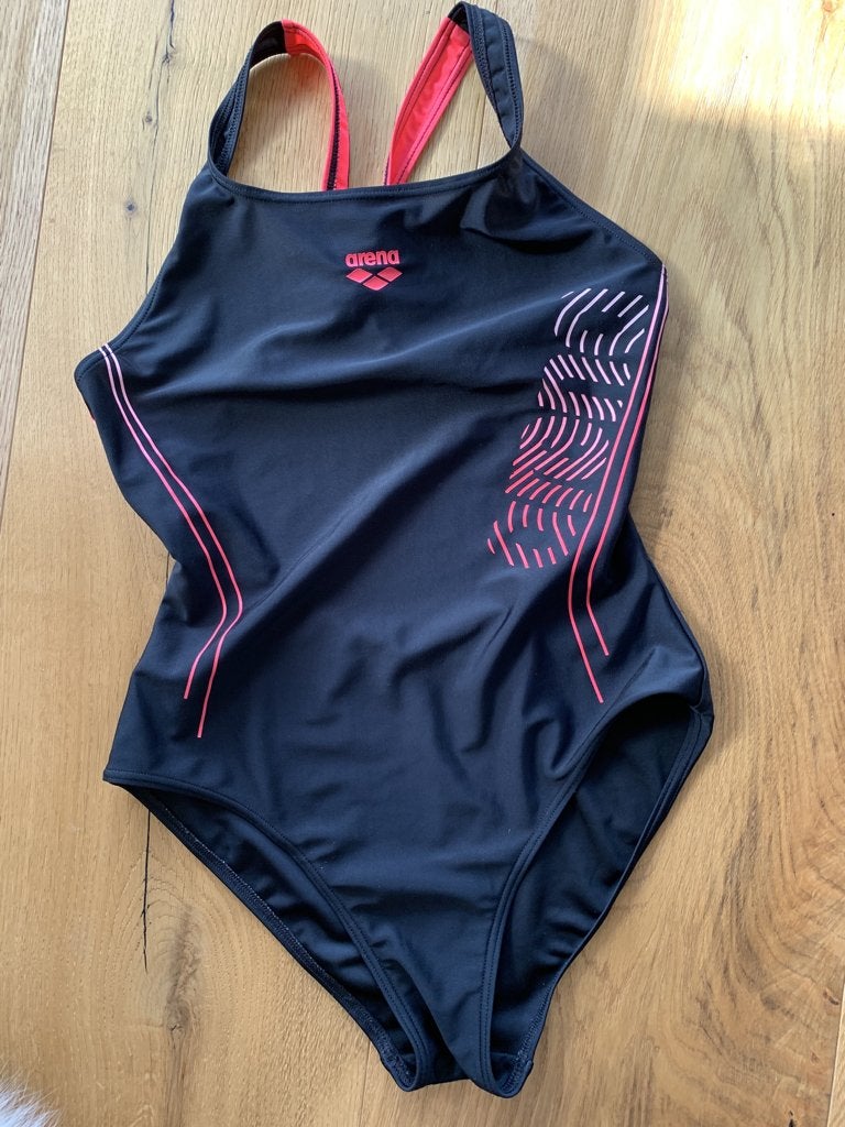 Arena badpak zwart/fuchsia, ideaal voor sport + vrijetijd 36, Kleding | Dames, Verzenden, Zwart, Nieuw, Badpak