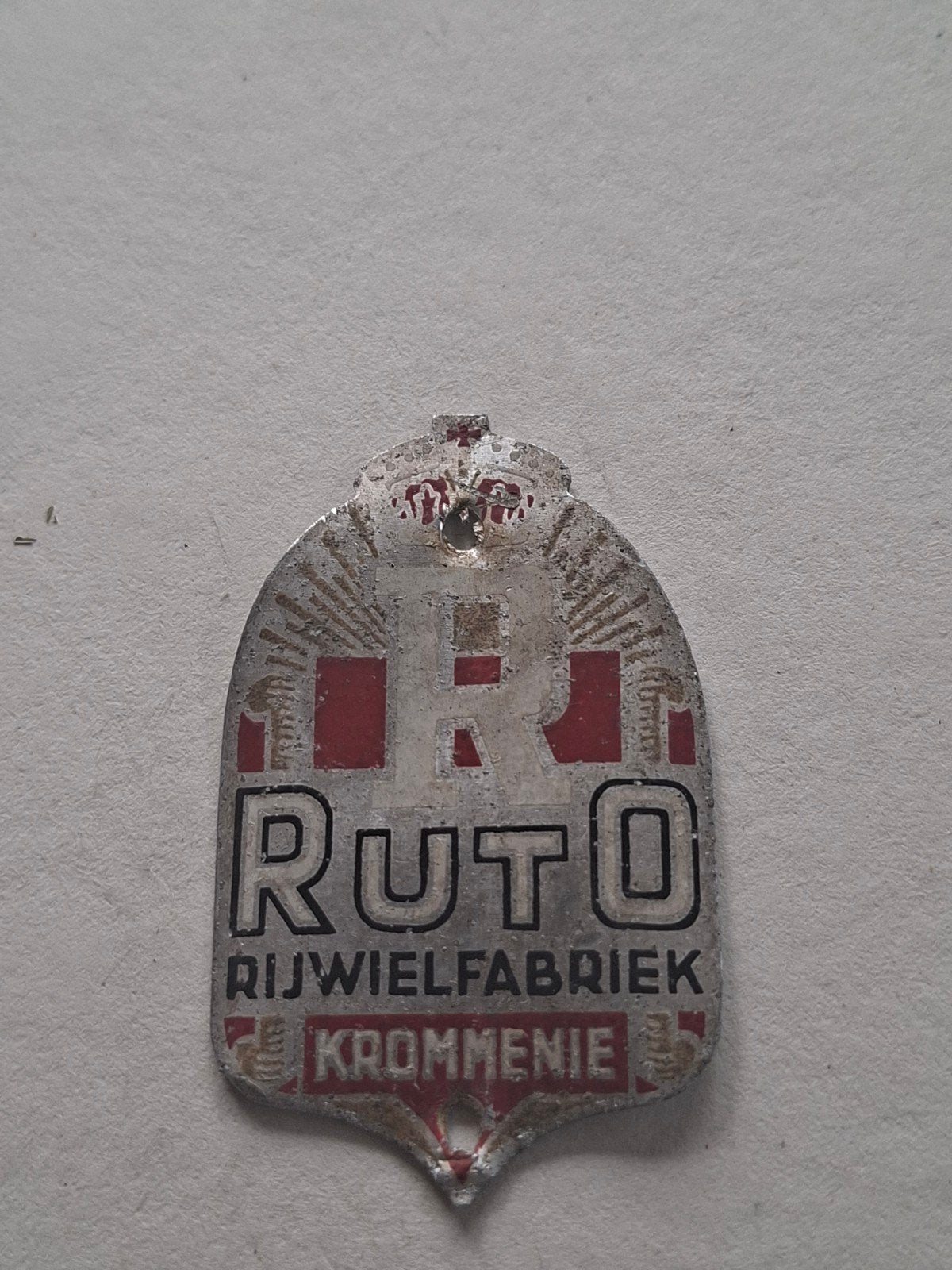 FIETSPLAATJE RUTO KROMMENIE, Fietsen en Brommers, Ophalen of Verzenden, Gebruikt