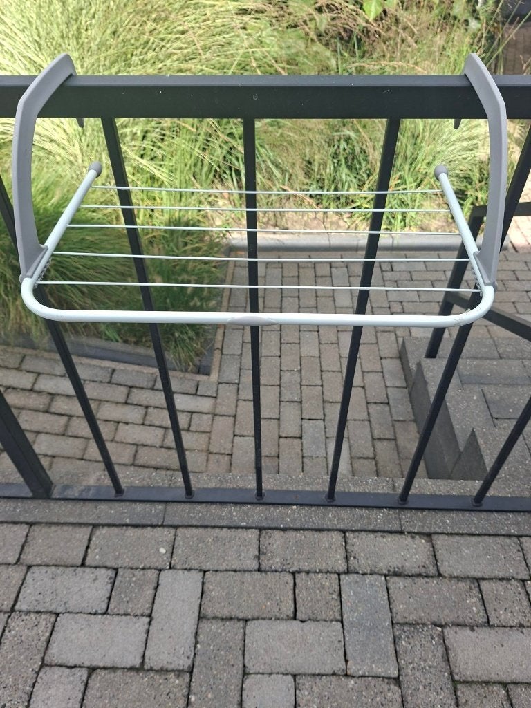 wasrekje voor aan bijvoorbeeld balkon railing 5 lijnen, Ophalen of Verzenden, Zo goed als nieuw, Wasrek
