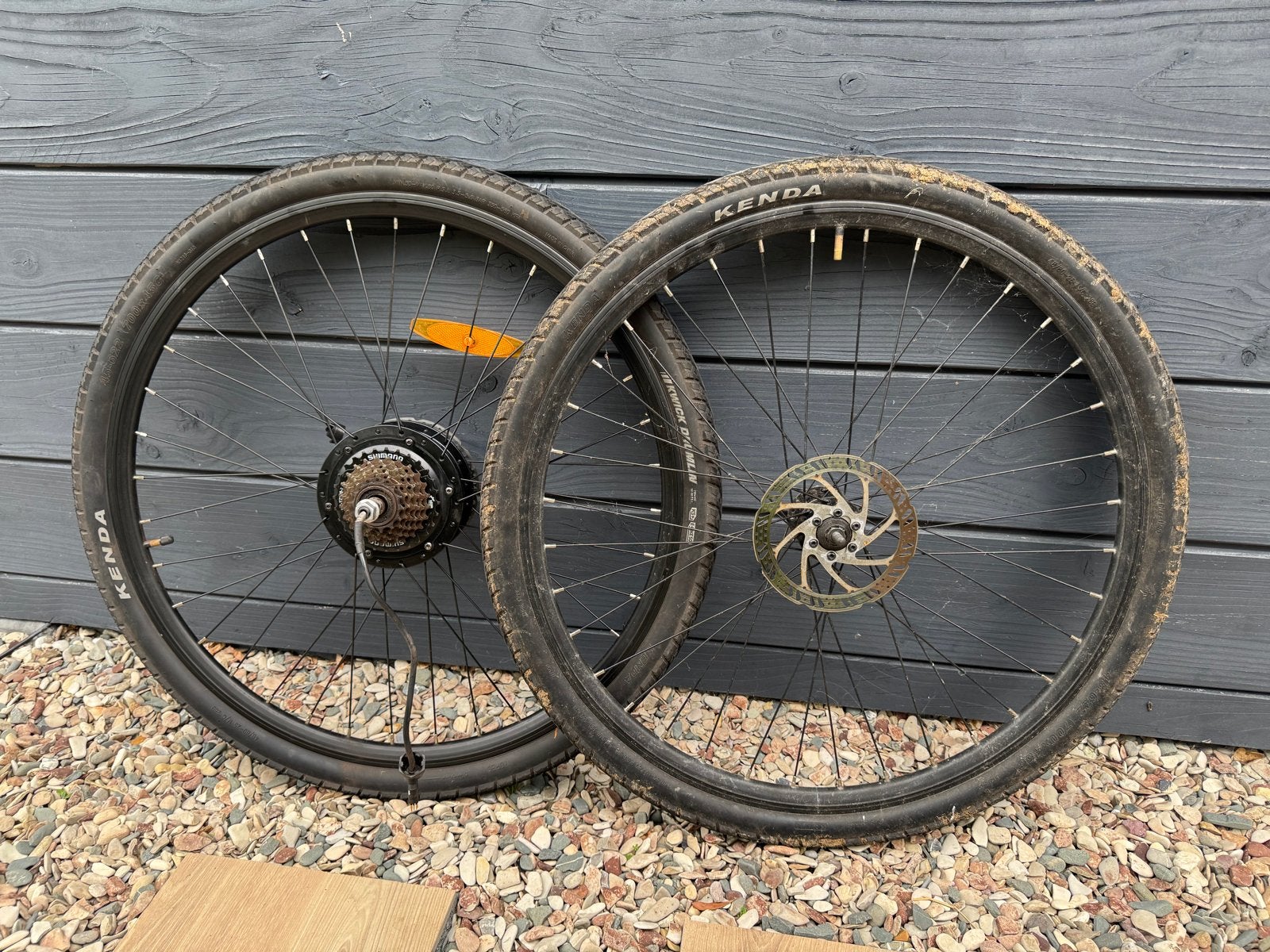 Bird Bike A-frame wielset met 36V 250W motor en cassette, Ophalen, Gebruikt, Elektrische fiets, Wiel