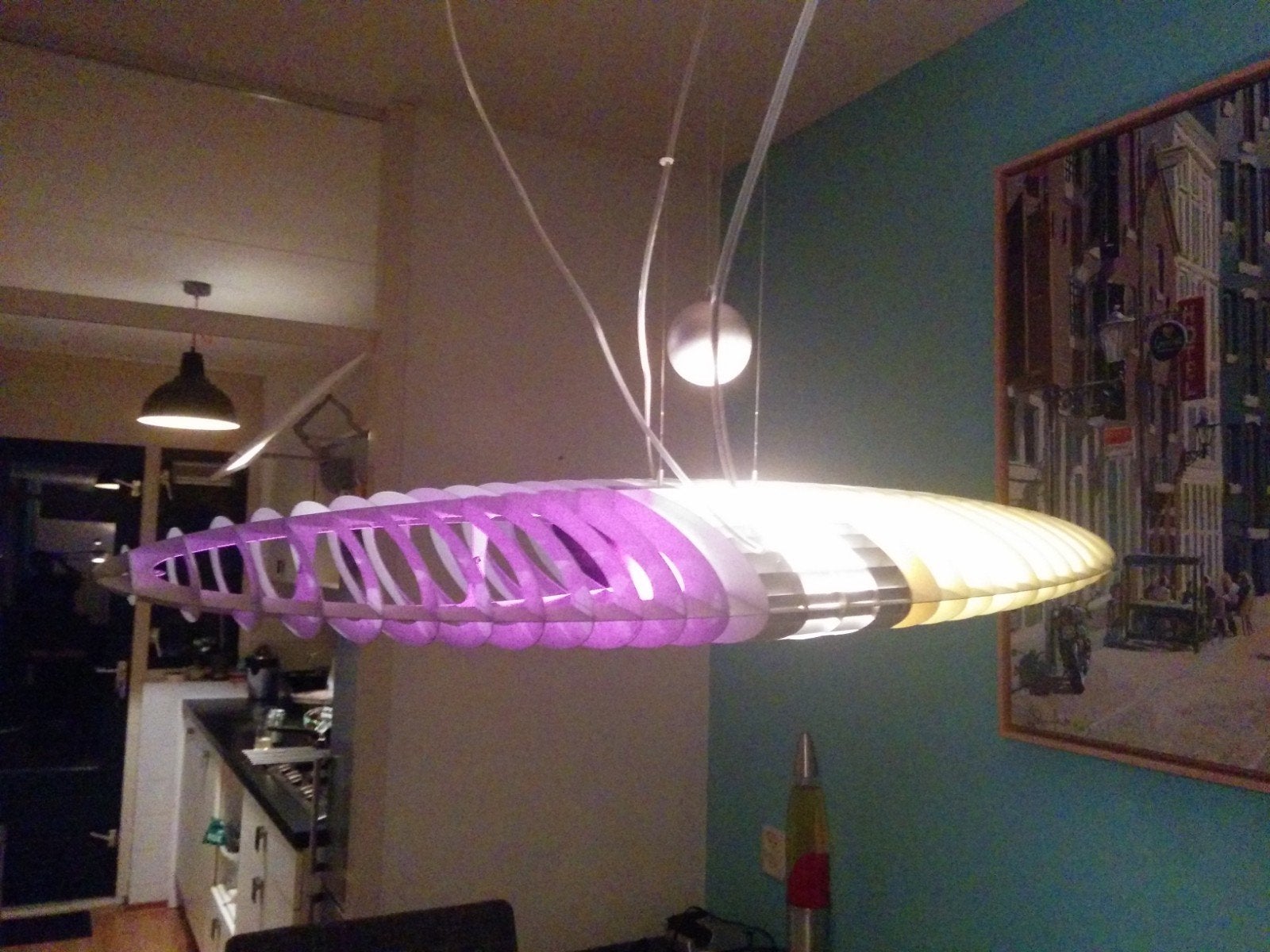 Luceplan titania, in hoogte instelbaar, Ophalen, Gebruikt, Metaal, Modern, Design