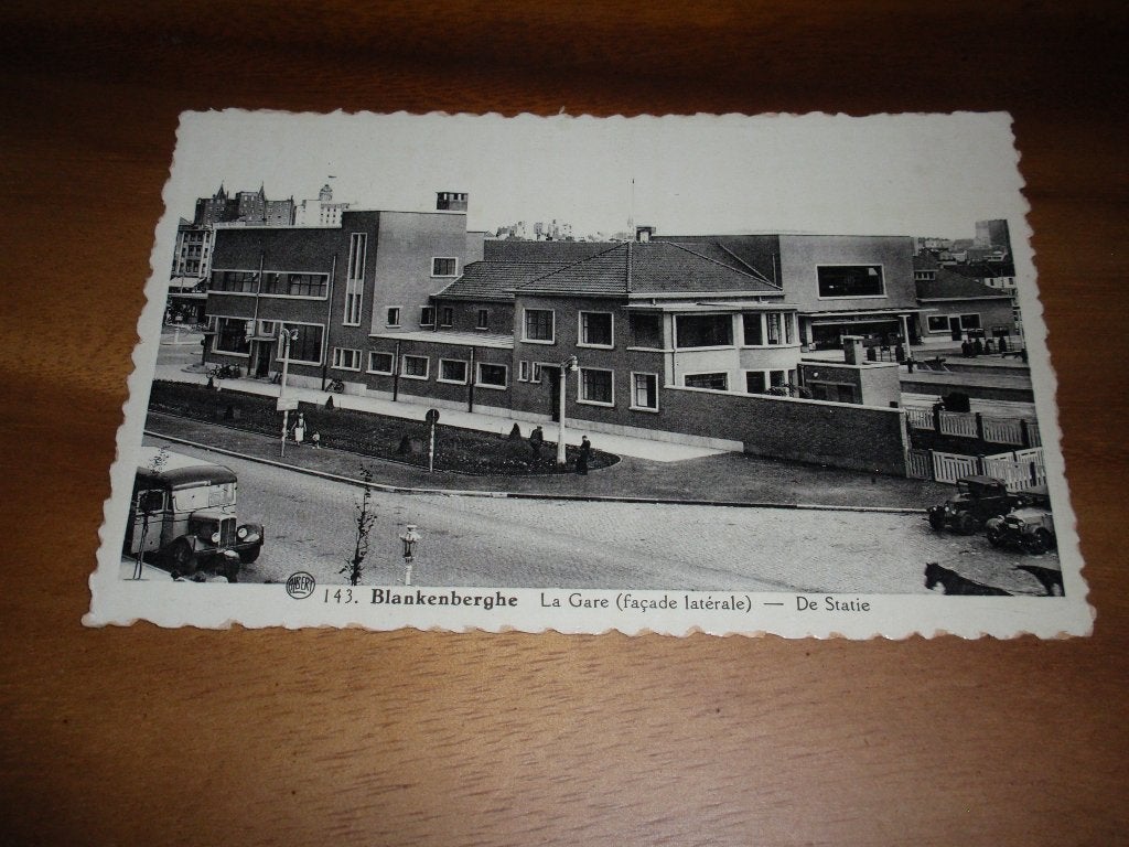 Station Blankenberge La Gare Façade Latérale Statie Belgie, Verzenden, 1940 tot 1960, Ongelopen, West-Vlaanderen