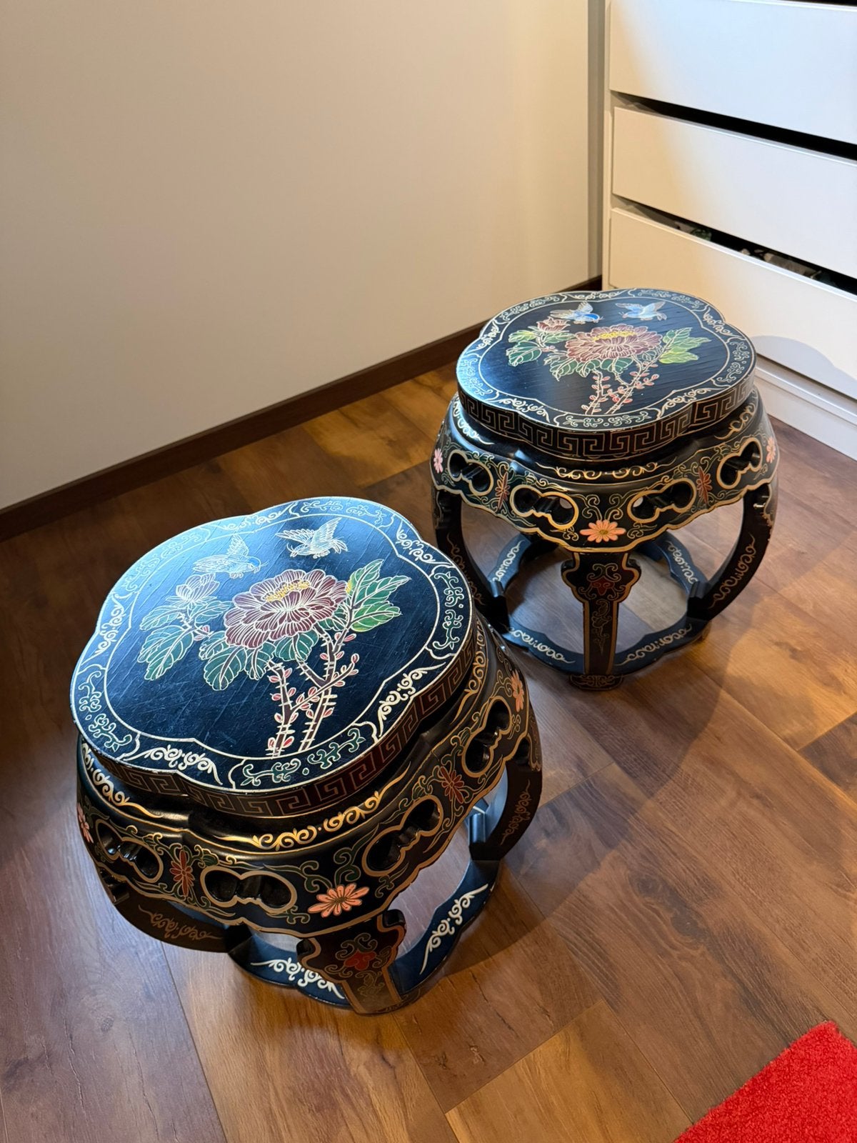 Mooie set vintage Chinese krukjes bijzettafels, Antiek en Kunst, Ophalen