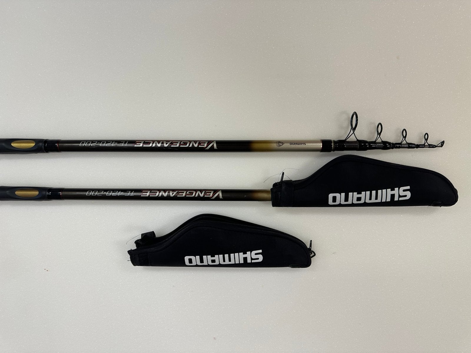Shimano vengance TE 420-200 2 stuks hengels, Ophalen, Gebruikt, Werphengel