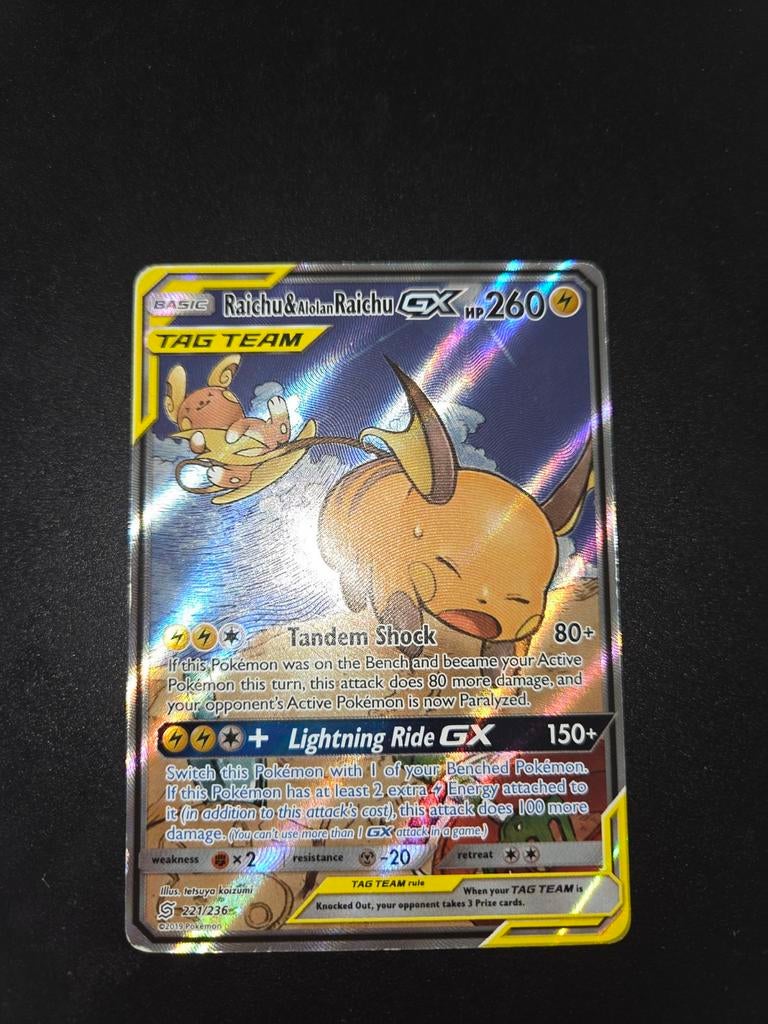 Raichu & Alolan Raichu GX (UNM 221)Unified Minds, Ophalen of Verzenden, Zo goed als nieuw