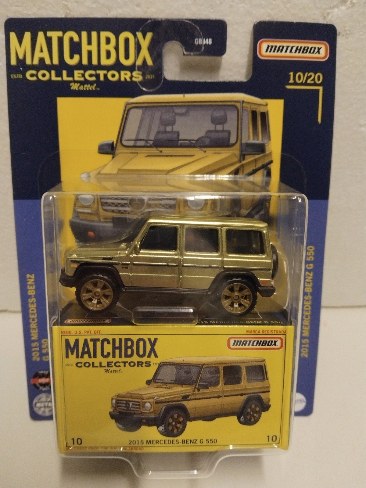 Matchbox Collectors Mercedes Benz G 550 gold wagon 3INCH, Ophalen of Verzenden, Zo goed als nieuw, Auto