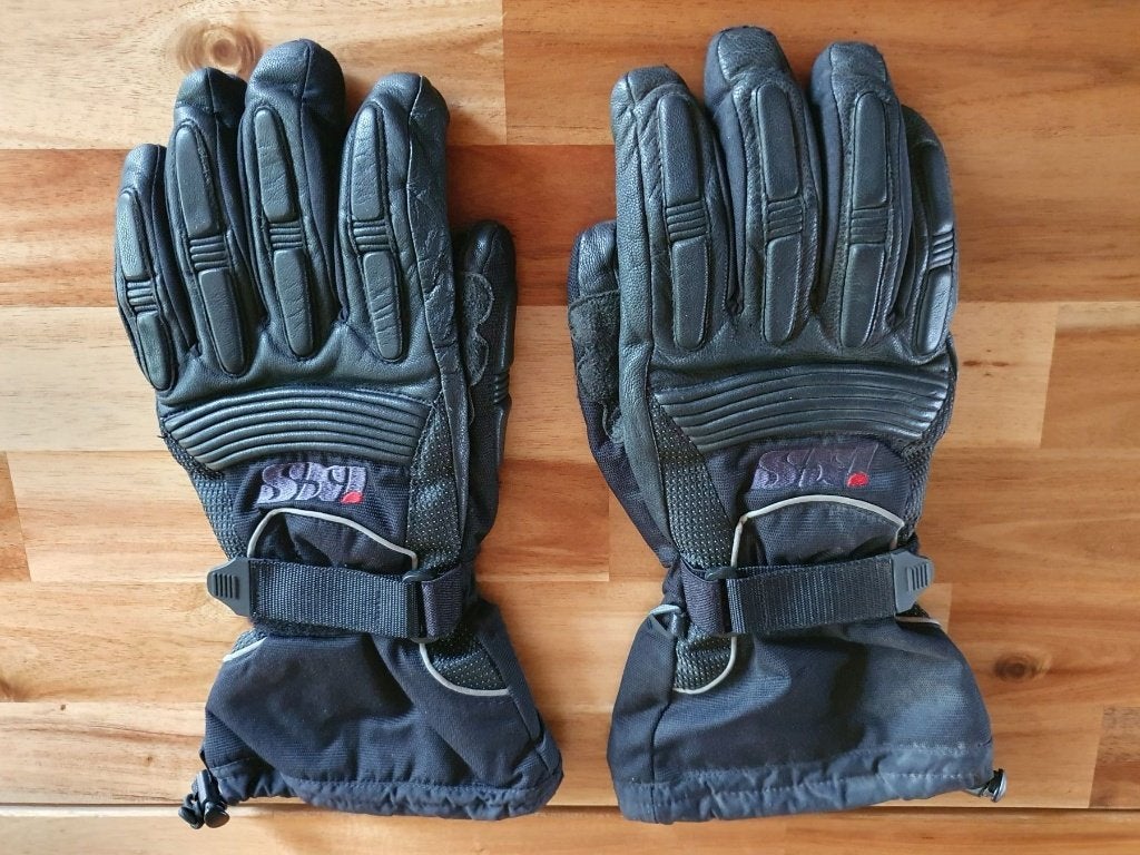 Motorhandschoenen leer-textiel S, Ophalen of Verzenden, Tweedehands, Handschoenen