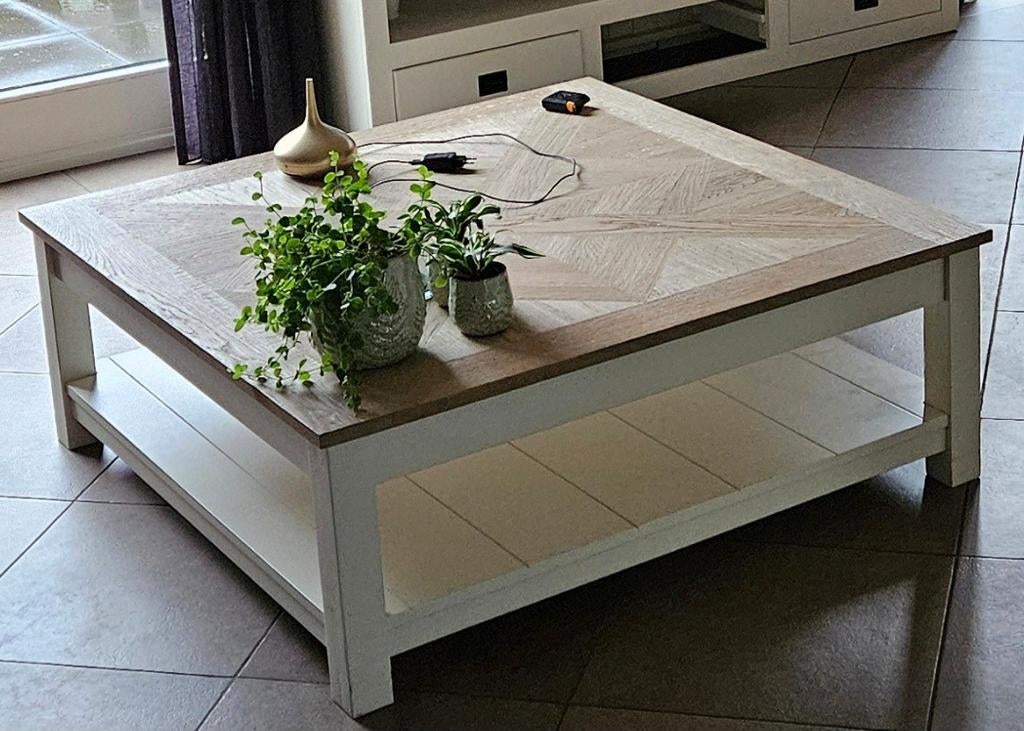 Salontafel, Huis en Inrichting, Tafels | Salontafels, Ophalen, Vierkant, Landelijk, Minder dan 50 cm