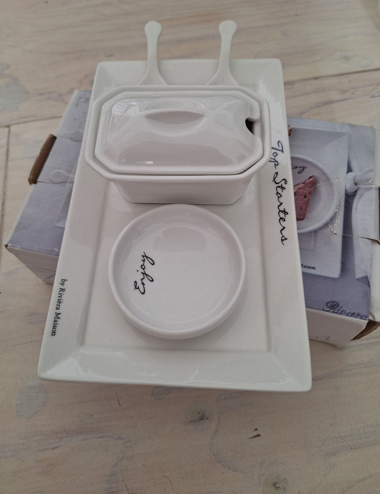 Riviera Maison Top Starters Set - 2 stuks, z.g.a.n., Ophalen of Verzenden