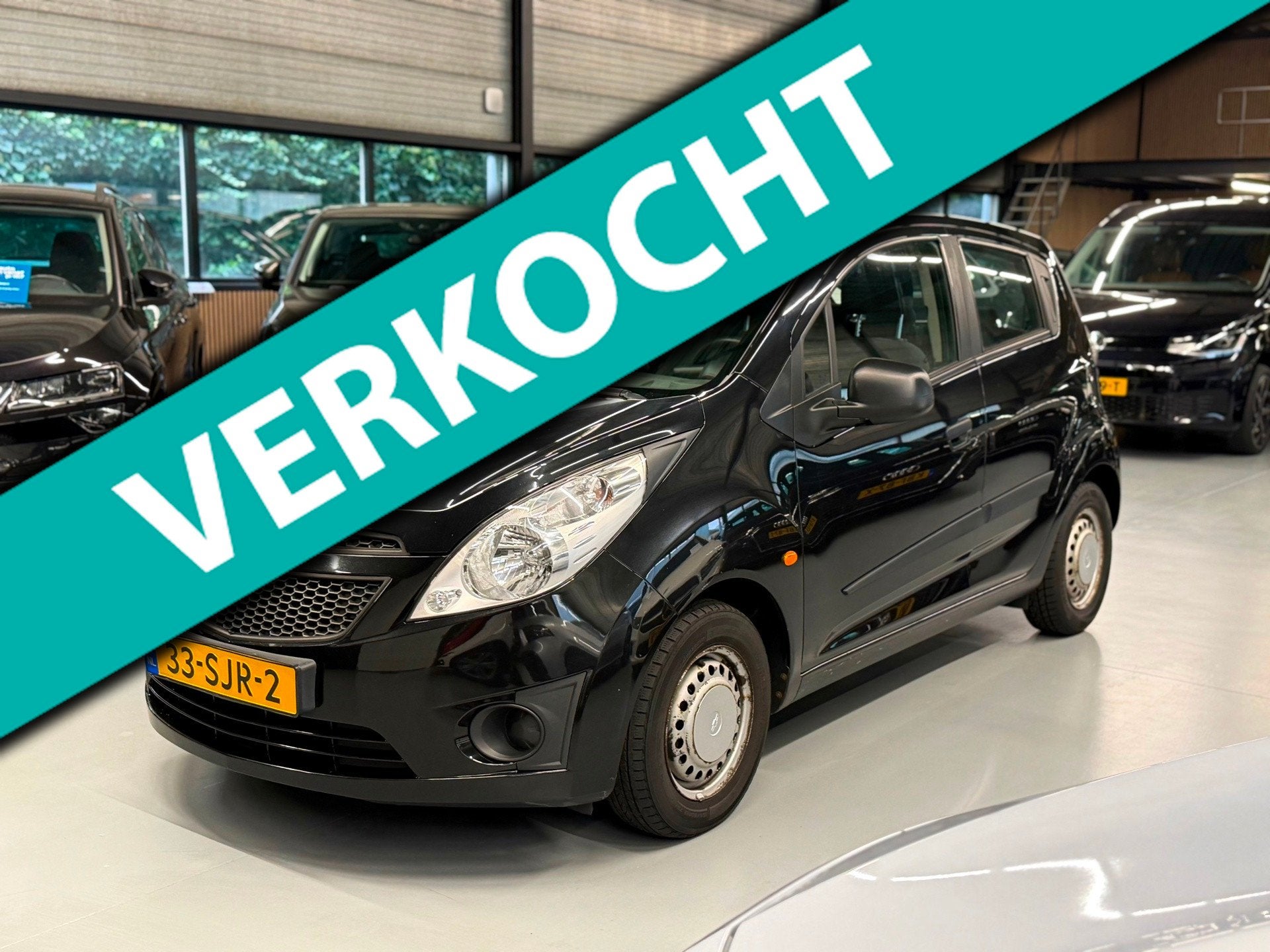 Chevrolet Spark 1.0 16V LS Bi-Fuel Navi l Cruise l Airco, Auto's, Stof, Zwart, Zwart, Origineel Nederlands