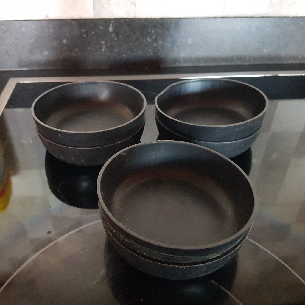 6 pinda bakjes, Overige materialen, Ophalen of Verzenden, Zo goed als nieuw, Kom(men)