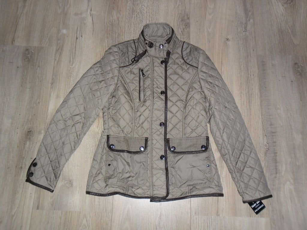 Polarbear Bruin/Beige Gewatteerde Winterjas Met Rits Maat 36, Polarbear, Beige, Nieuw, Ophalen of Verzenden