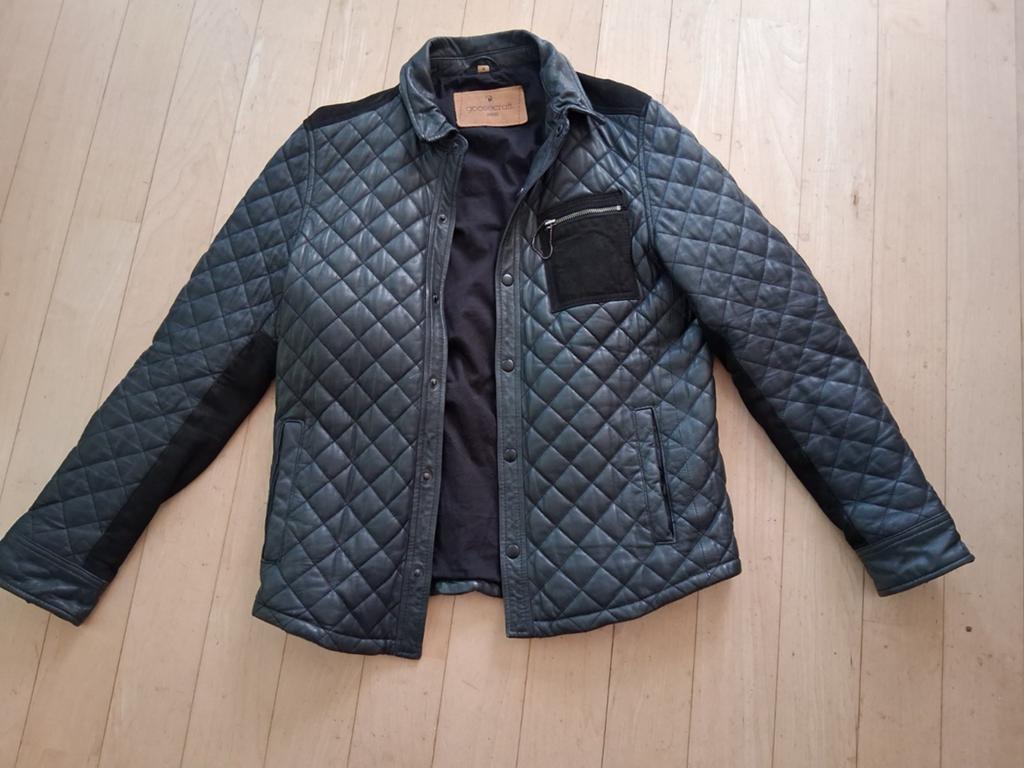 Heren jas jack echt leer van Goosecraft, Ophalen of Verzenden, Zo goed als nieuw, Maat 52/54 (L), Zwart
