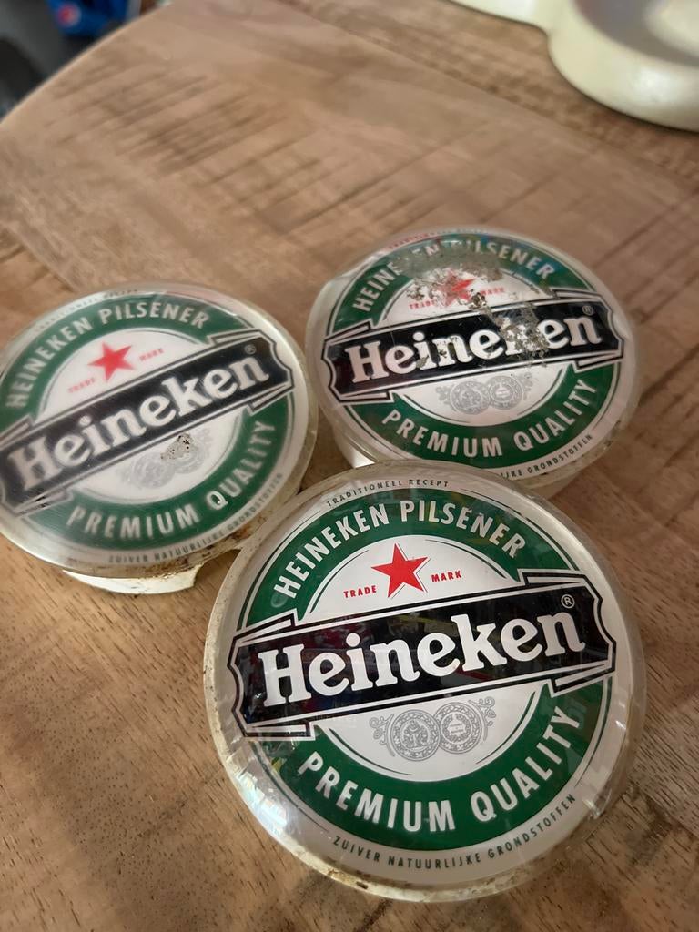 Heineken Taplenzen - Decoratieve Bierpul Onderzetters, Ophalen of Verzenden, Gebruikt
