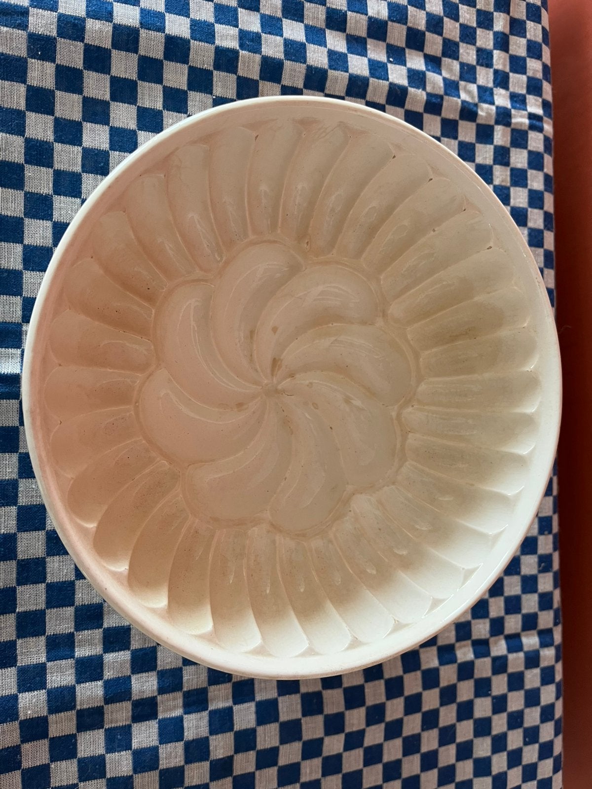 Grote puddingvorm, gebr. wit, Ophalen of Verzenden