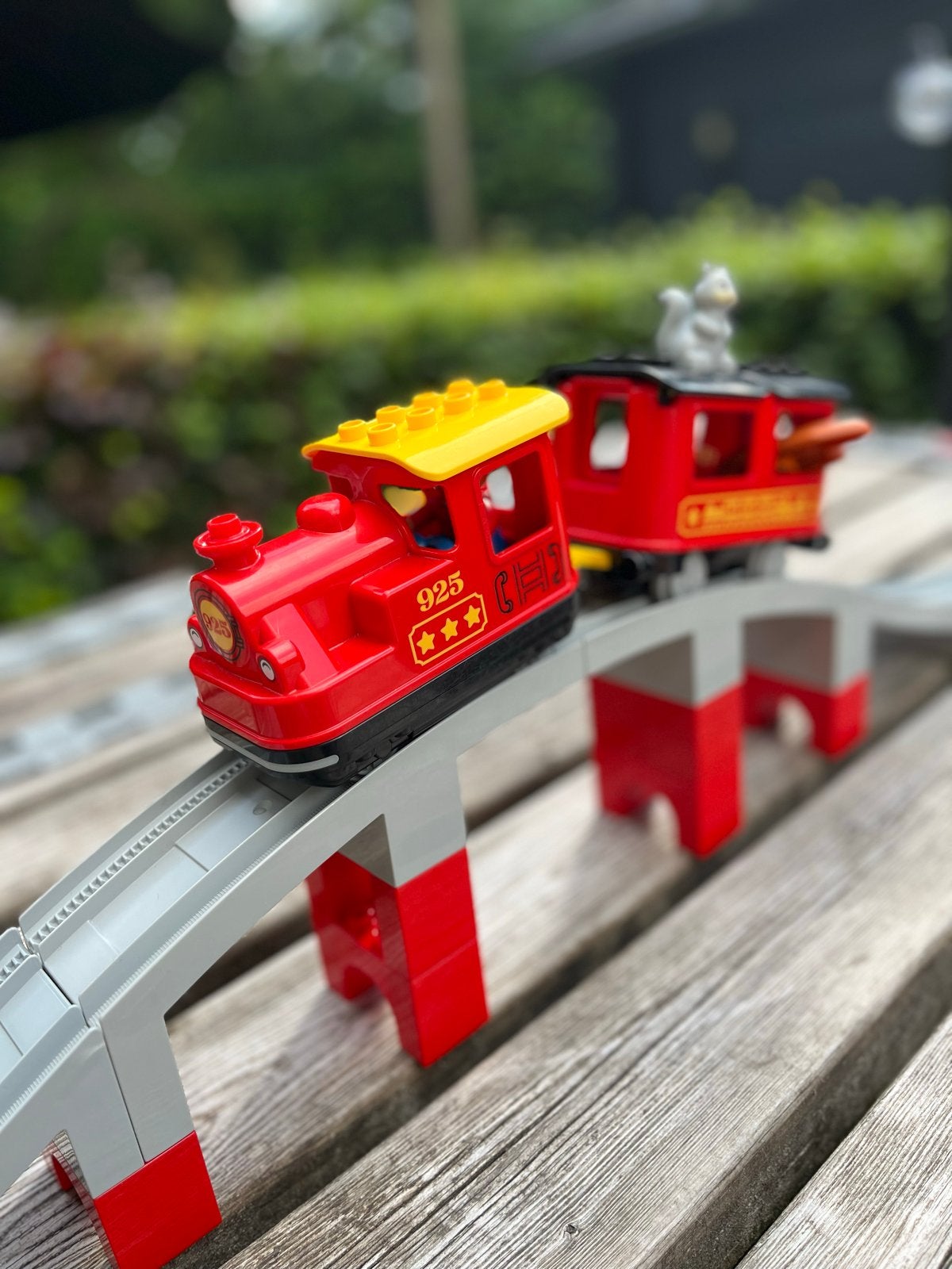 Duplo trein set met uitbreiding, Gebruikt, Inclusief extra onderdelen, Ophalen of Verzenden, Duplo