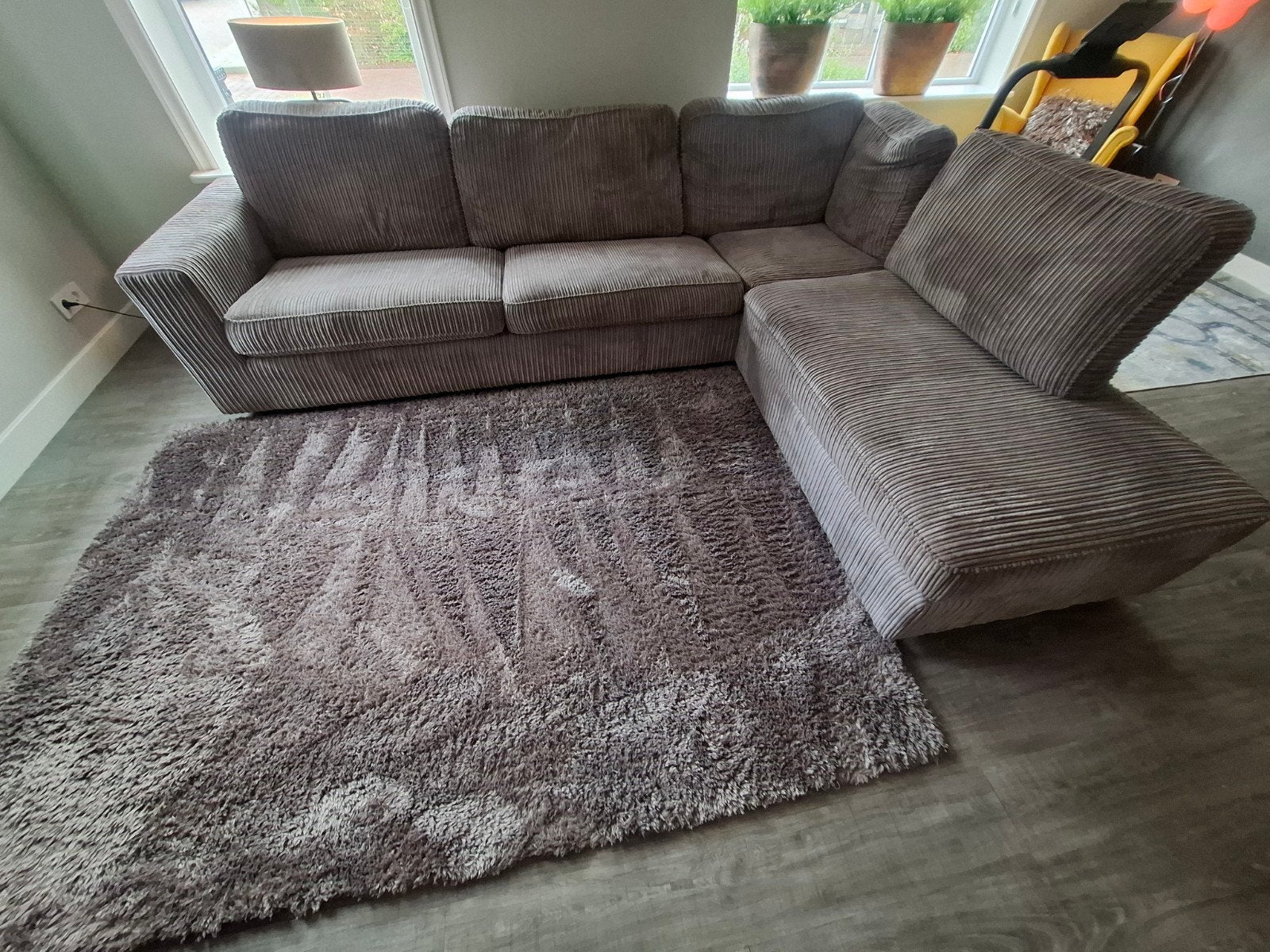 Hoekbank + kleed, Ophalen, Modern, Comfortabel, 250 tot 300 cm, Gebruikt