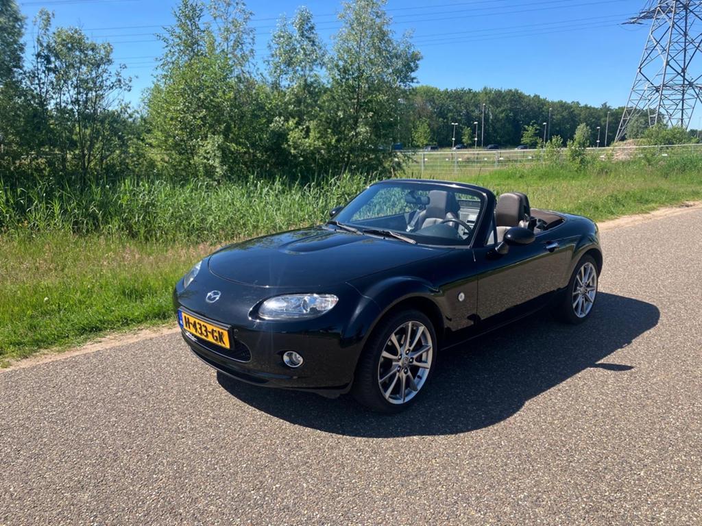 Mazda MX-5 1.8 MX5 Touring 2008 Zwart, Auto's, Mazda, Particulier, MX-5, Benzine, D, Cabriolet, Handgeschakeld, Geïmporteerd, Zwart