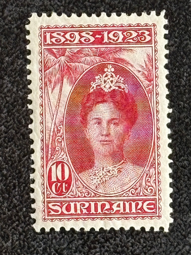1923 SUR 105C Kon Wilhelmina Jubileum 10ct Ongebruikt, Ophalen of Verzenden