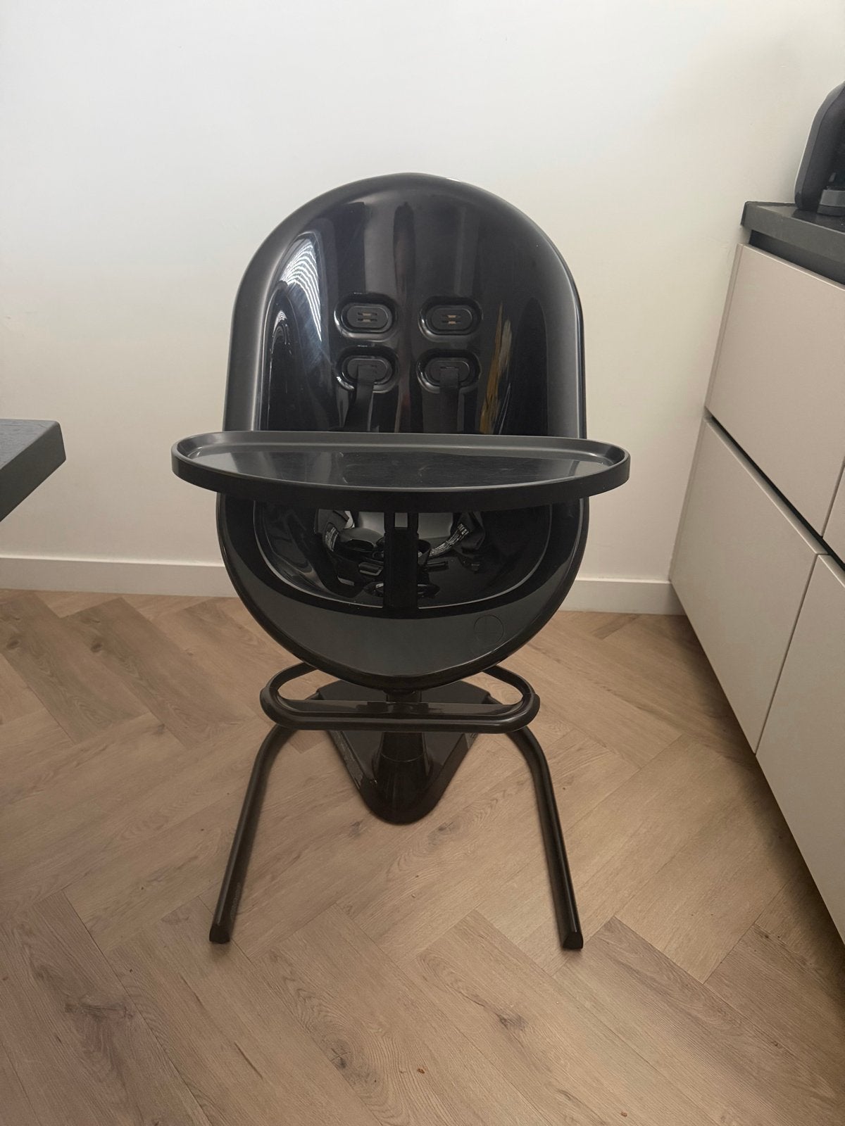 Mima Moon 3-in-1 Kinderstoel - Zwart, Ophalen, Gebruikt, Meegroeistoel, Afneembaar eetblad