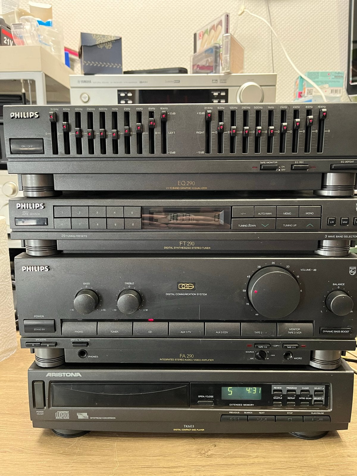 Philips Hifi Set: Versterker, Tuner, Equalizer & CD-speler, Ophalen, Philips, Gebruikt, Losse componenten