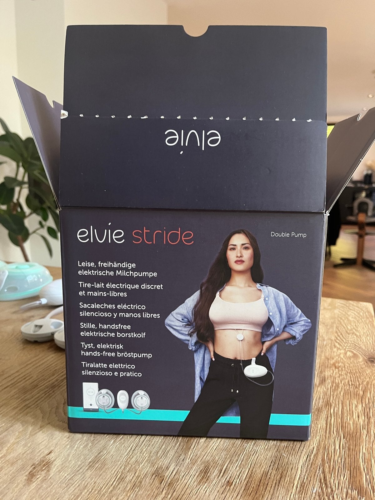 Elvie Stride Dubbele Handsfree Elektrische Borstkolf, Ophalen of Verzenden, Gebruikt
