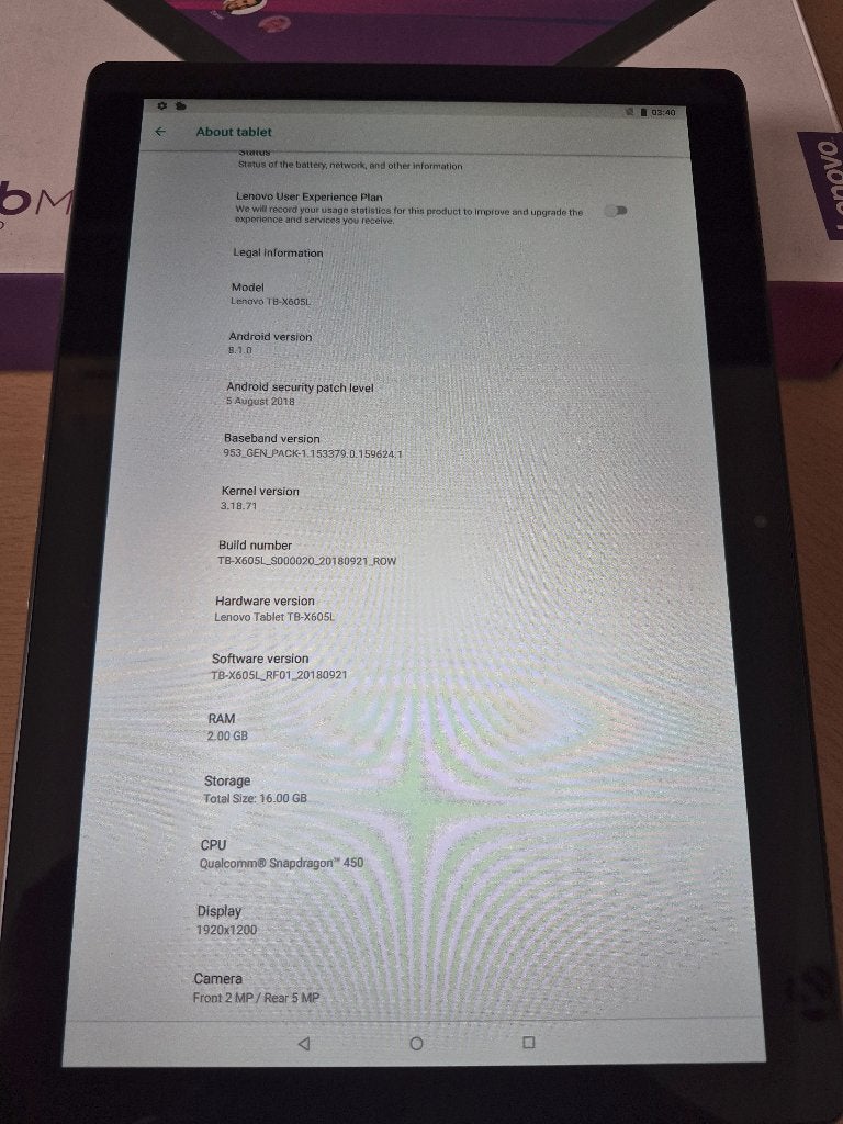 Lenovo Tab M10 (TB-X605L 2GB/16GB/Wifi/3G), Computers en Software, 10 inch, Ophalen of Verzenden, Zo goed als nieuw, Lenovo.
