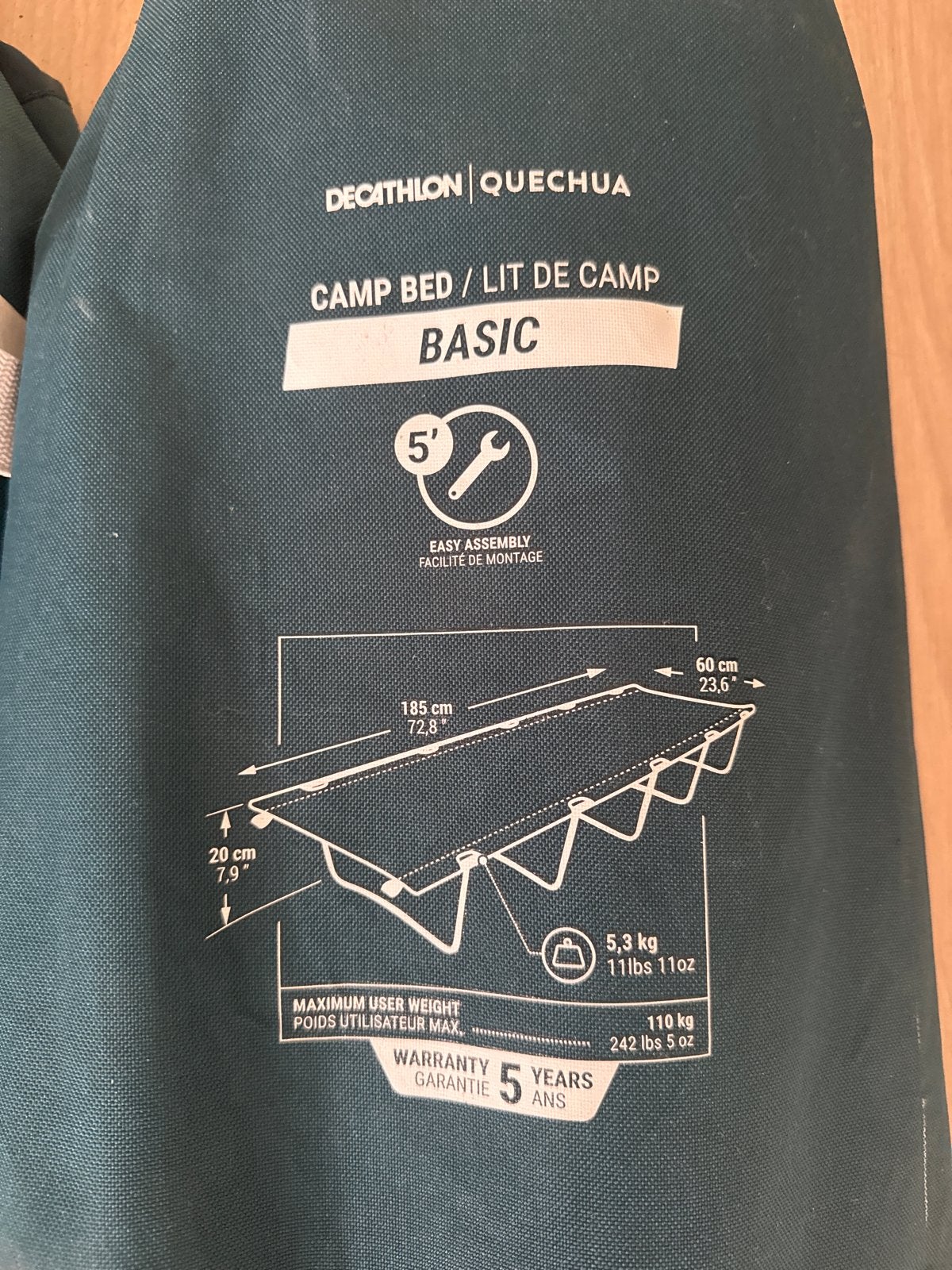 Decathlon Quechua Campingbed Basic - 2 stuks, Ophalen, Zo goed als nieuw