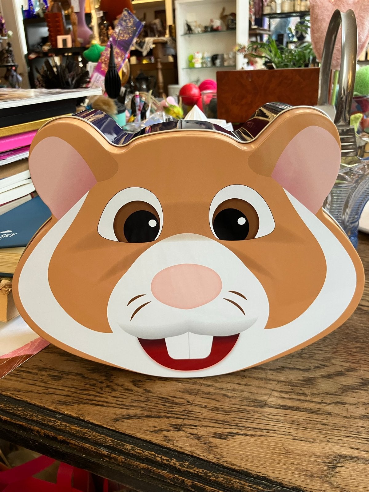 Leuk Albert Heijn koekblik in hamstervorm, Ophalen of Verzenden, Gebruikt