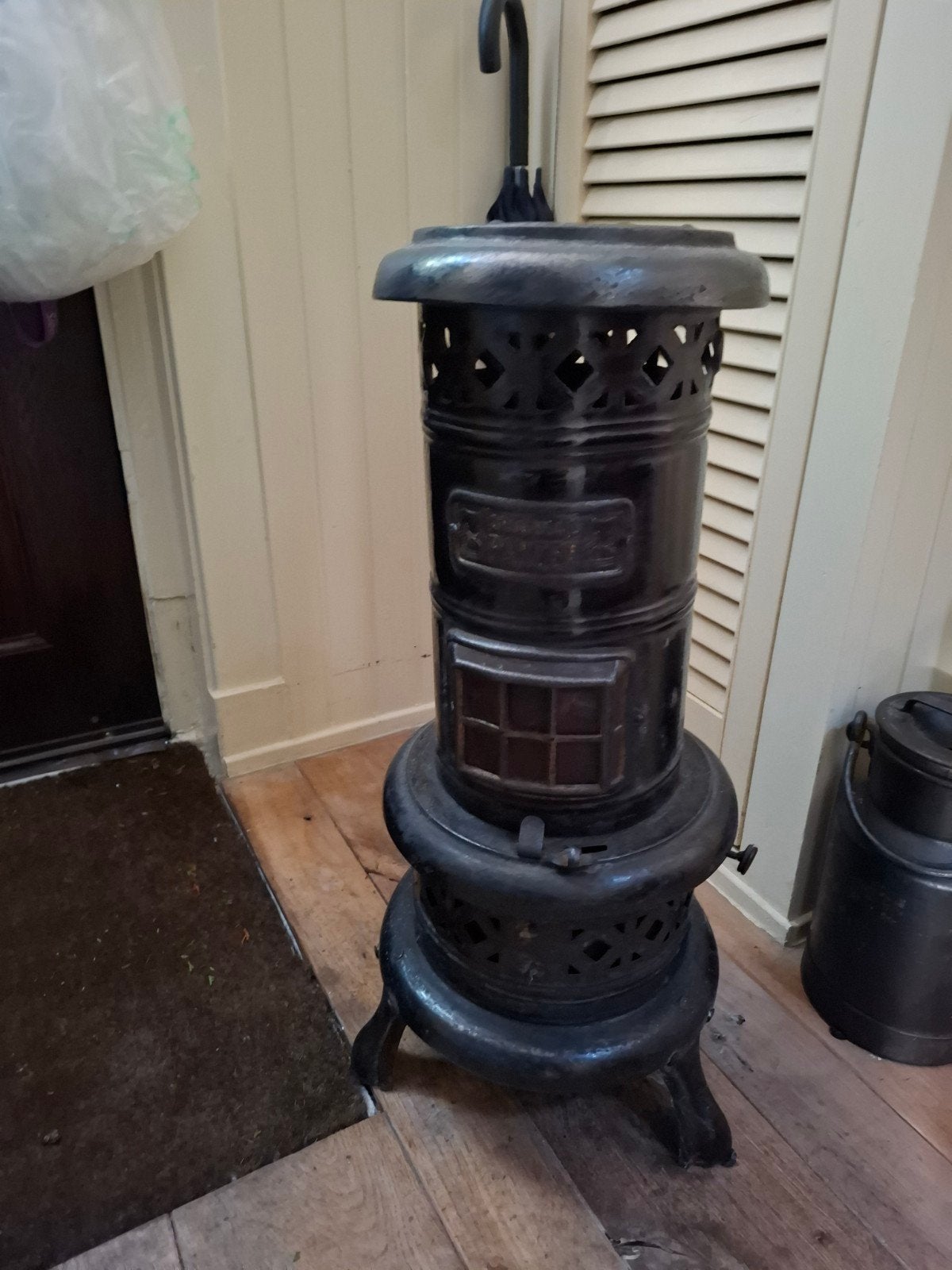 Antieke Original Panzer petroleum  kachel- Zeldzaam en Decor, Ophalen, Gebruikt, Overige brandstoffen, Petroleumkachel