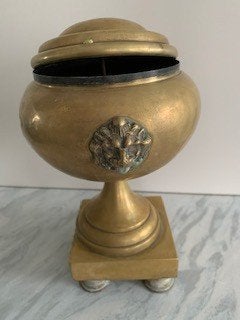 Geel koper pot op voet met deksel € 18,50, Antiek en Kunst, Antiek | Koper en Brons, Ophalen of Verzenden, Koper