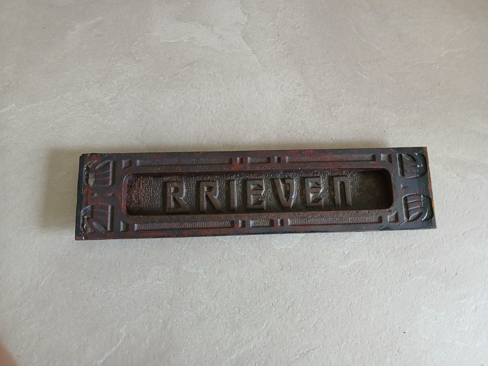 antieke brievenbus antiek heel oud, Ophalen of Verzenden, Gebruikt, IJzer