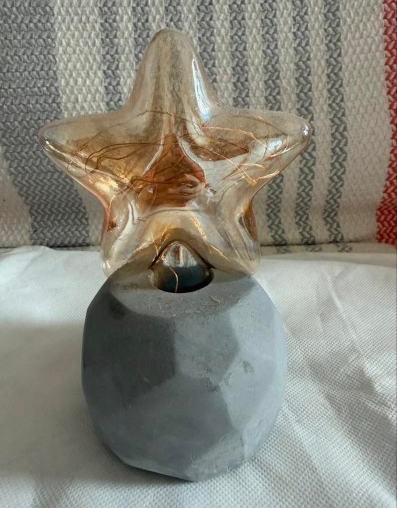 Clas Ohlson lamp met ster glazen kop, Ophalen of Verzenden, Zo goed als nieuw